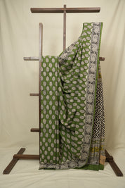 Green HBP Cotton Saree - SRGCS3456