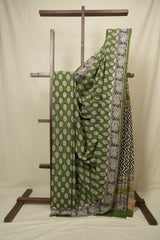 Green HBP Cotton Saree - SRGCS3456