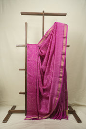 Pink HBP Cotton Silk Saree With Maheshwari Border - SRPCSS1813