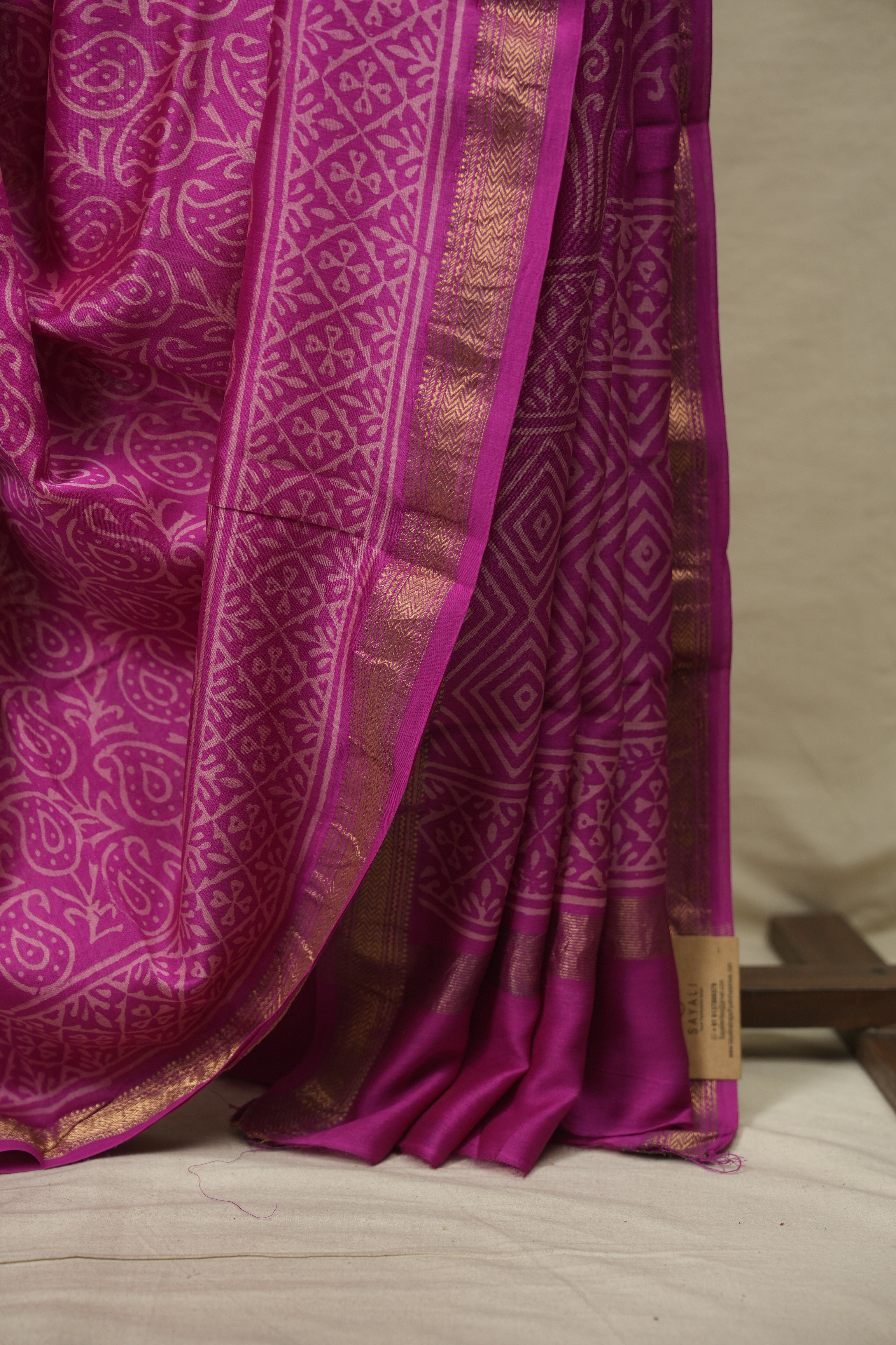 Pink HBP Cotton Silk Saree With Maheshwari Border - SRPCSS1813