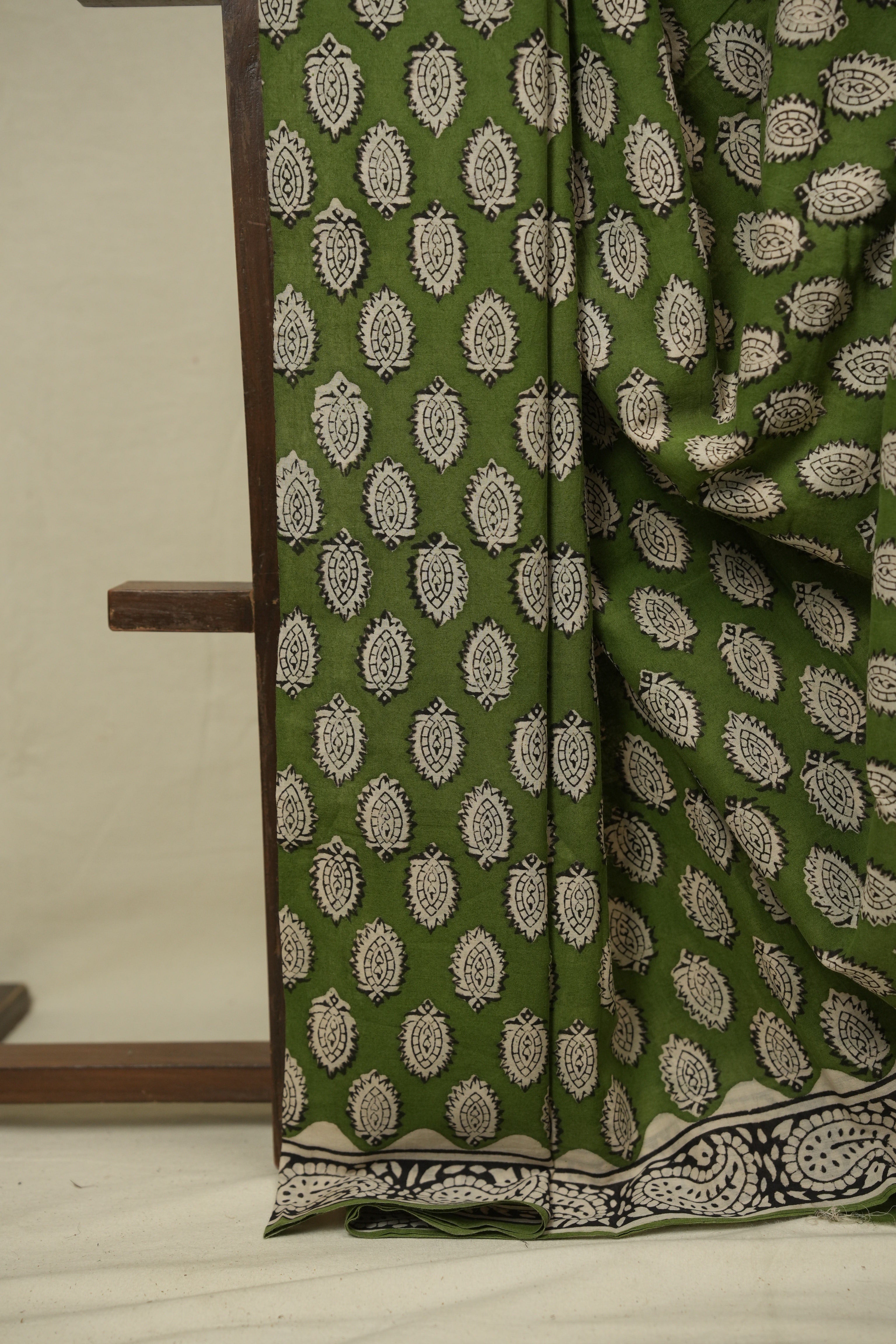 Green HBP Cotton Saree - SRGCS3456
