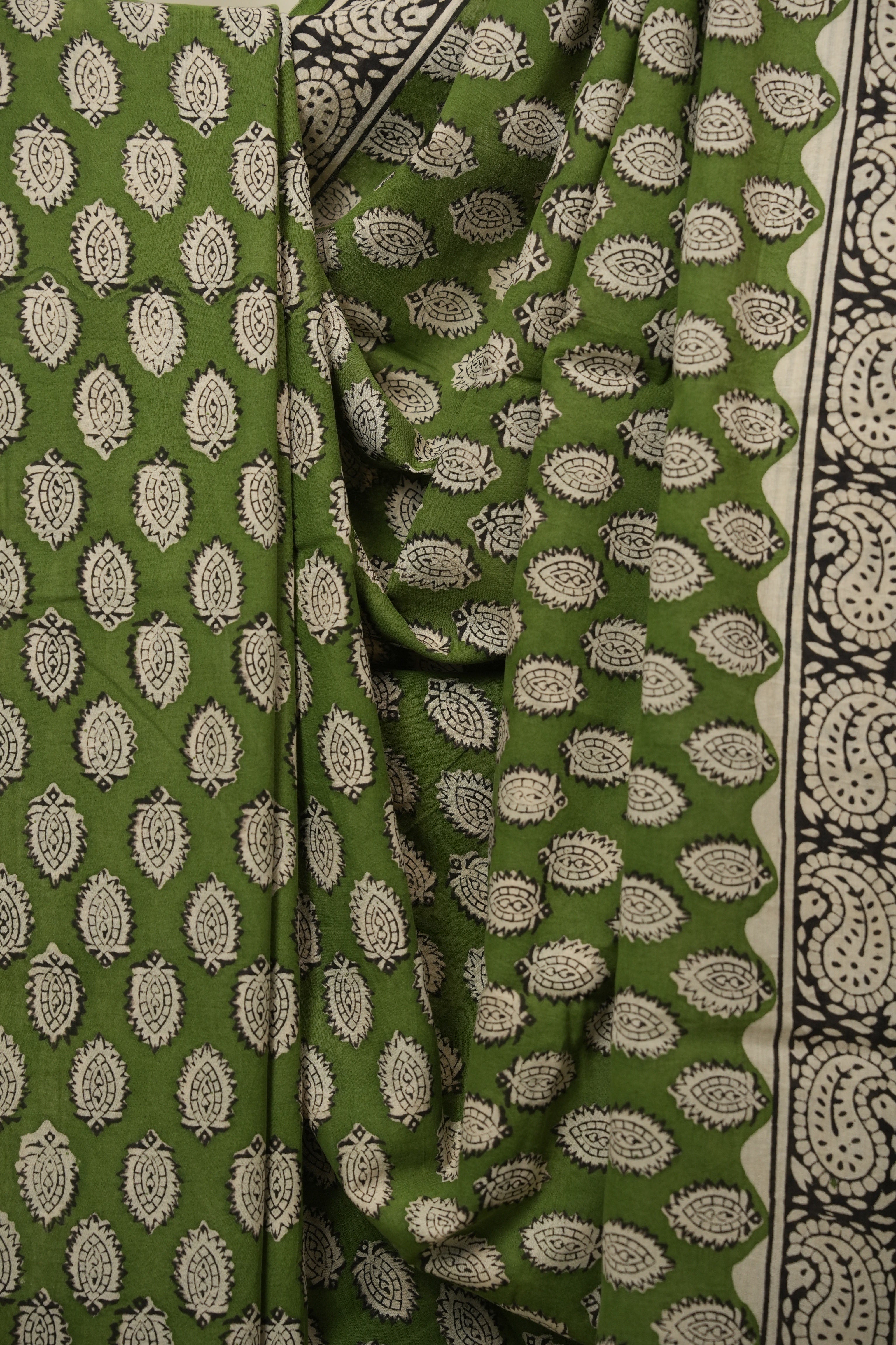 Green HBP Cotton Saree - SRGCS3456