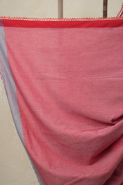 Lavender Bengal Cotton Saree With Lace - SRLBCSWL04