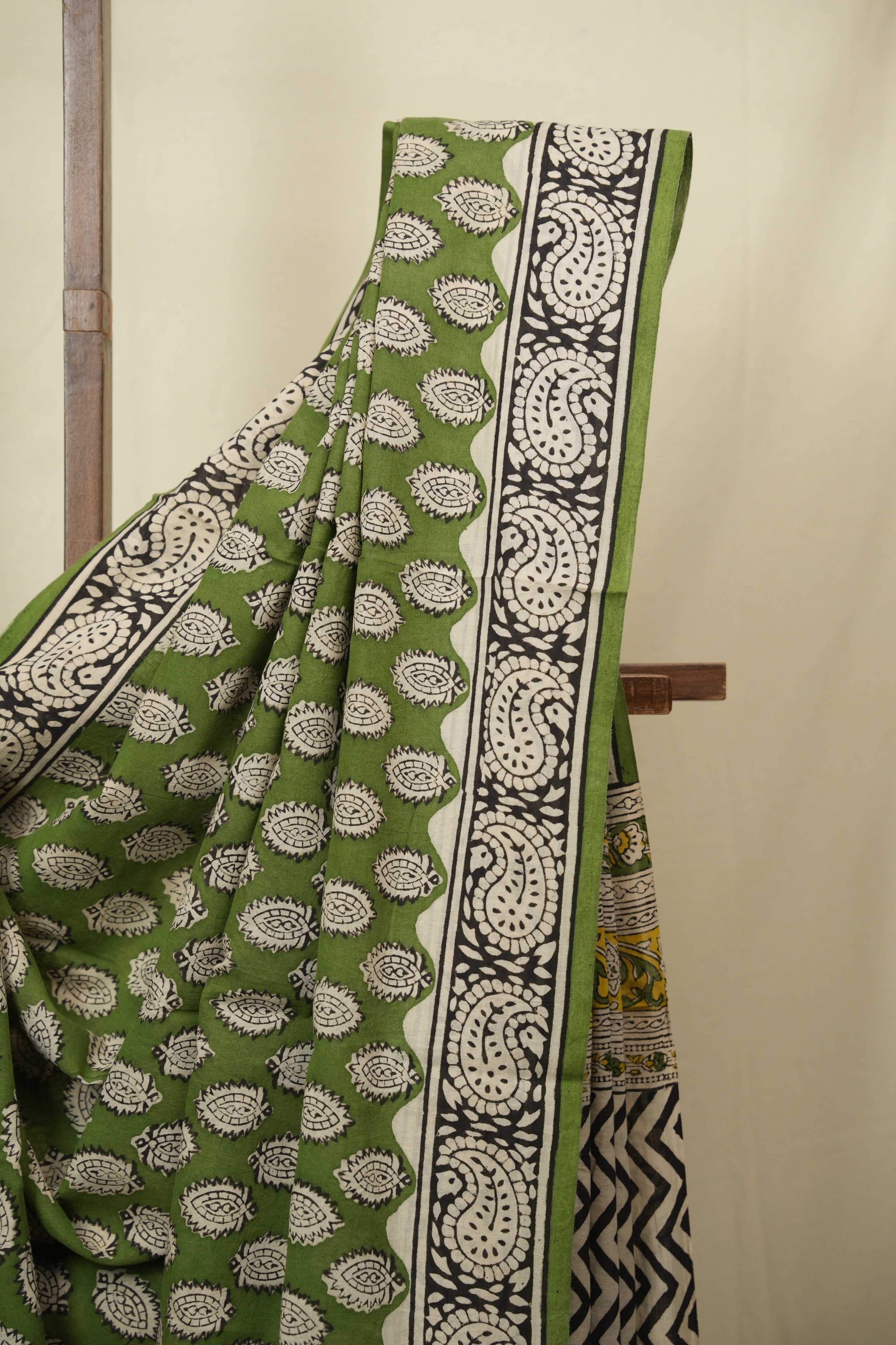 Green HBP Cotton Saree - SRGCS3456