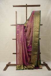 Two Tone Pink Chanderi Tissue Silk Saree - SRTTPCTS357