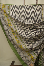 Green HBP Cotton Saree - SRGCS3456