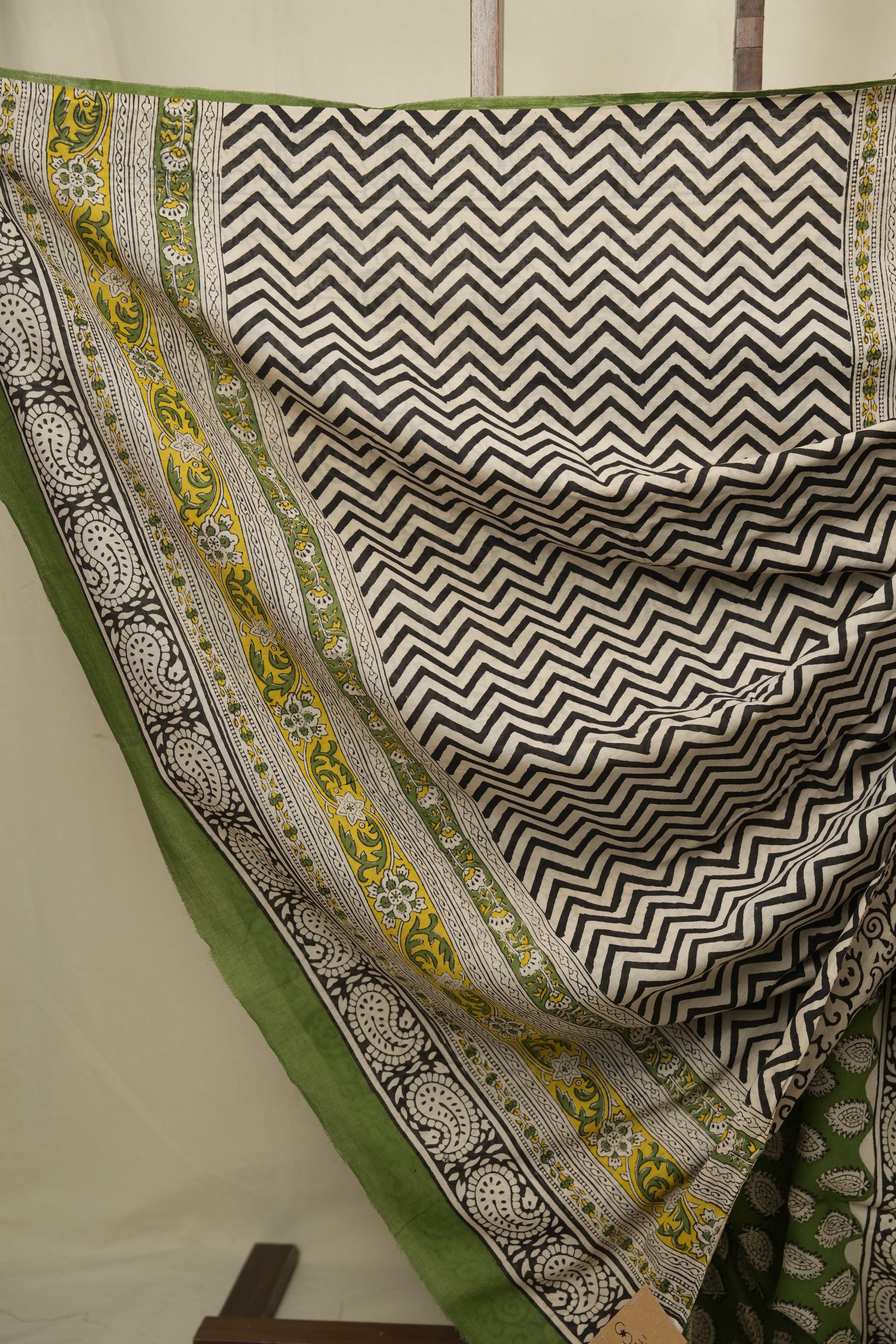 Green HBP Cotton Saree - SRGCS3456