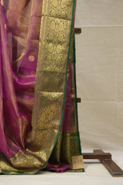 Two Tone Pink Chanderi Tissue Silk Saree - SRTTPCTS357