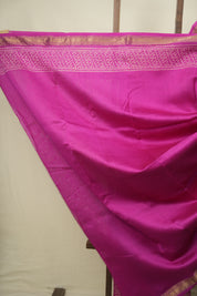 Pink HBP Cotton Silk Saree With Maheshwari Border - SRPCSS1813