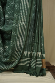 Green HBP Cotton Saree - SRGCS3455