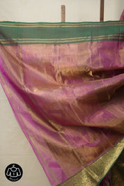 Two Tone Pink Chanderi Tissue Silk Saree - SRTTPCTS357