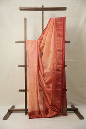 Peach Chanderi Tissue Silk Saree - SRPCTS359