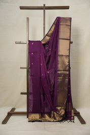 Purple Maheshwari Saree - SRPMS912