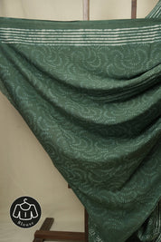 Green HBP Cotton Saree - SRGCS3455