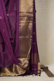 Purple Maheshwari Saree - SRPMS912