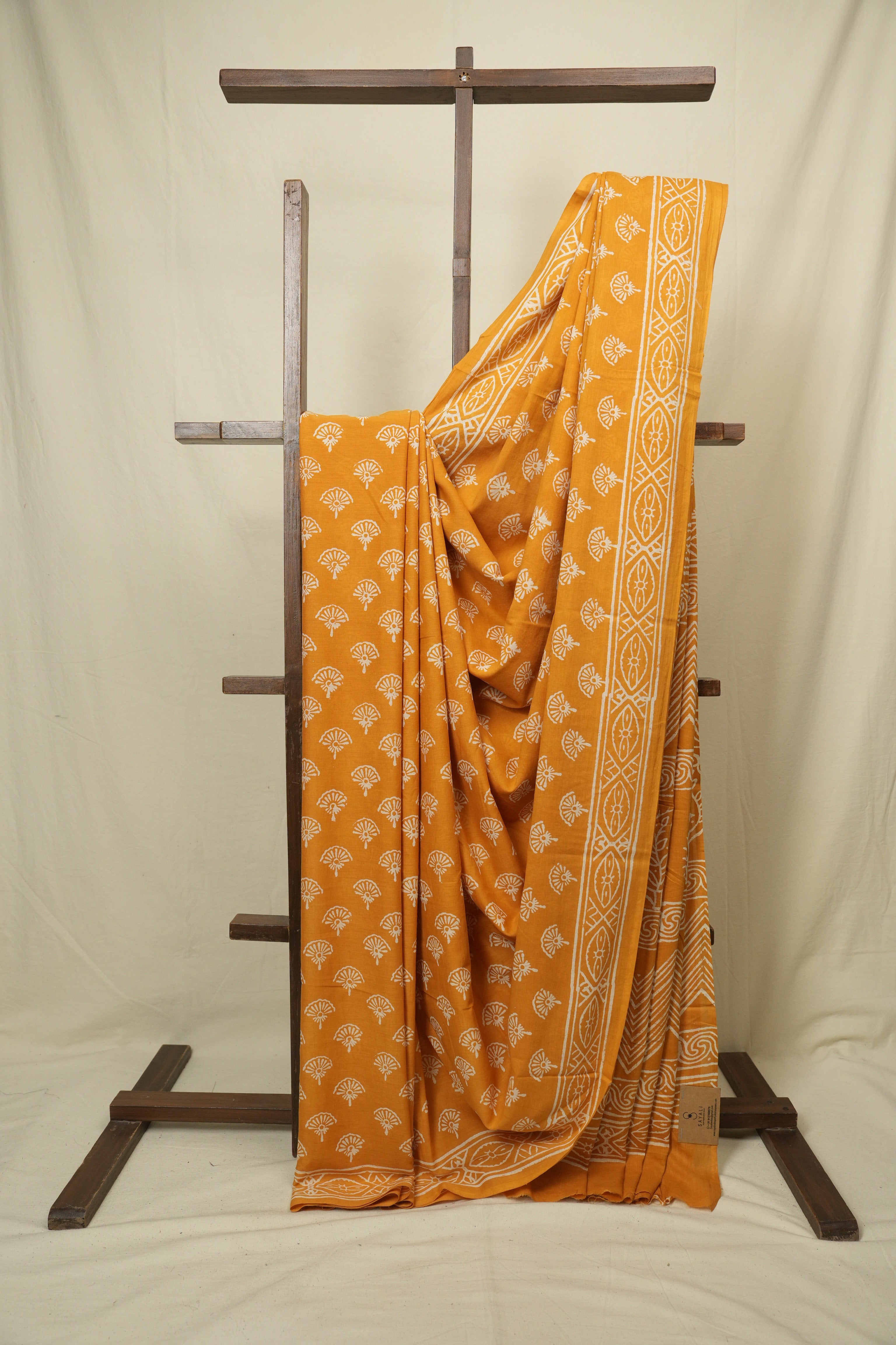 Orange HBP Cotton Saree - SROCS3407