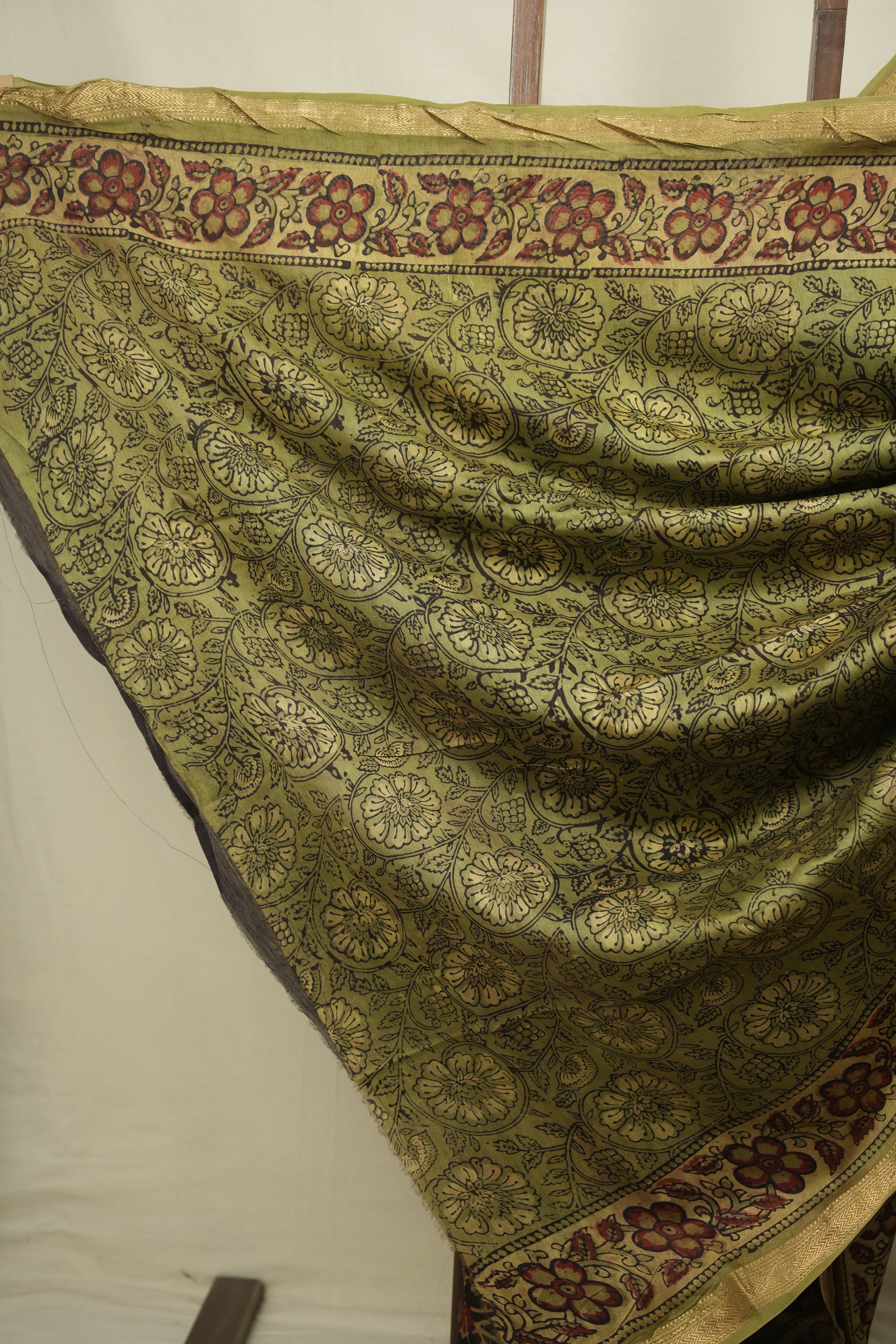 Black HBP Cotton Silk Saree With Maheshwari Border - SRBCSS1808