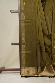 Mehandi Green Maheshwari Saree - SRMGMS915