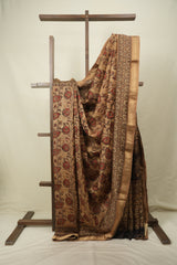 Beige HBP Cotton Silk Saree With Maheshwari Border - SRBCSS1809