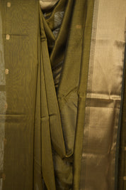 Mehandi Green Maheshwari Saree - SRMGMS915