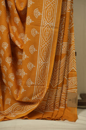 Orange HBP Cotton Saree - SROCS3407