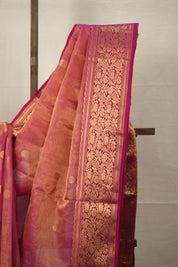 Two Tone Pink Chanderi Tissue Silk Saree - SRTTPCTS355