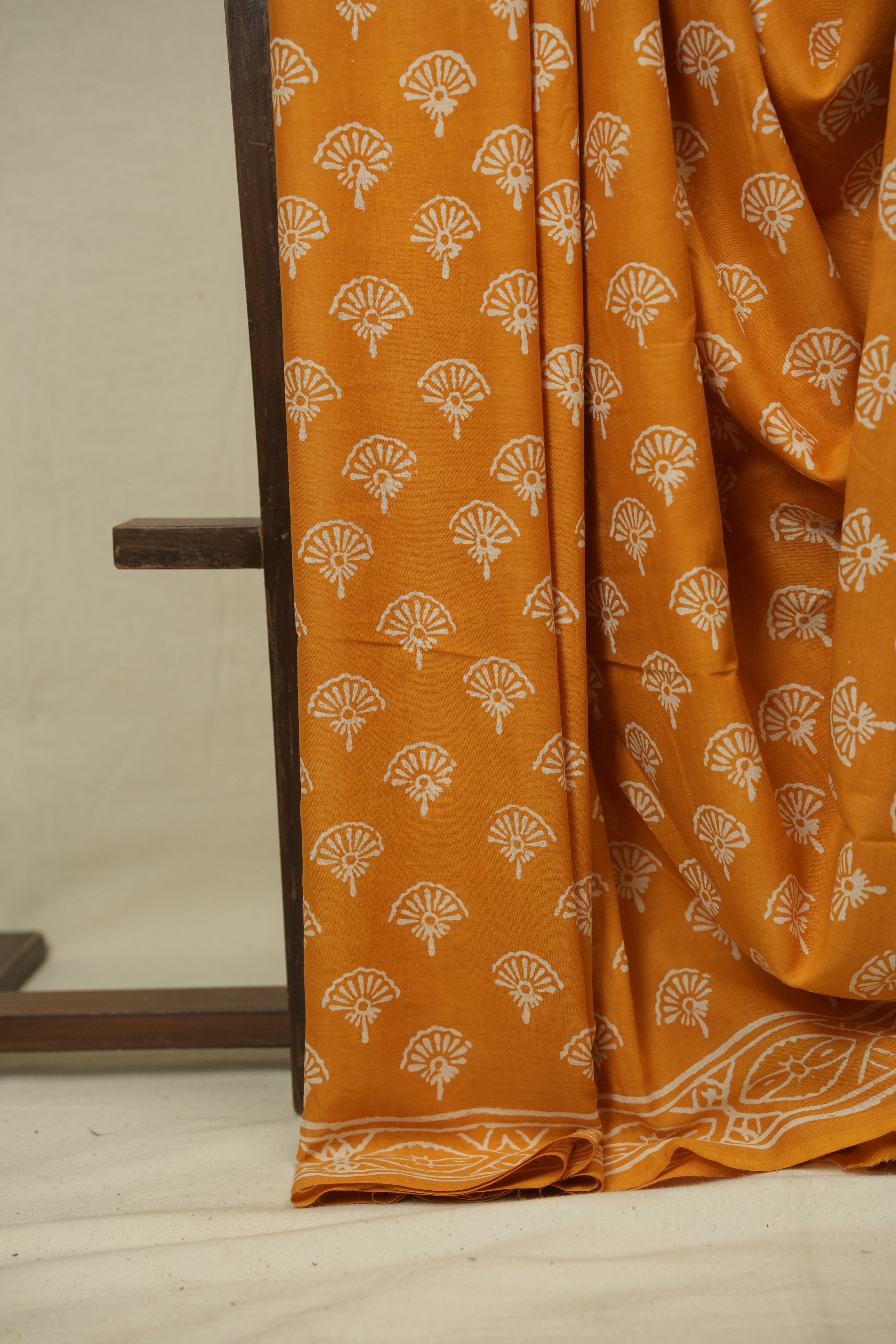 Orange HBP Cotton Saree - SROCS3407