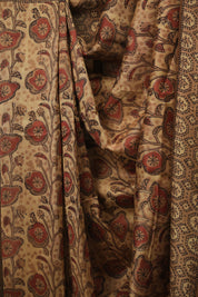 Beige HBP Cotton Silk Saree With Maheshwari Border - SRBCSS1809