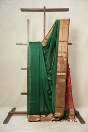 Green Maheshwari Saree - SRGMS916
