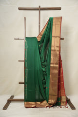 Green Maheshwari Saree - SRGMS916