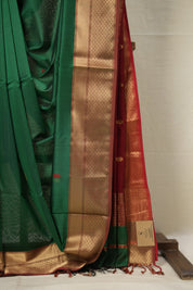 Green Maheshwari Saree - SRGMS916
