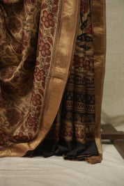 Beige HBP Cotton Silk Saree With Maheshwari Border - SRBCSS1806