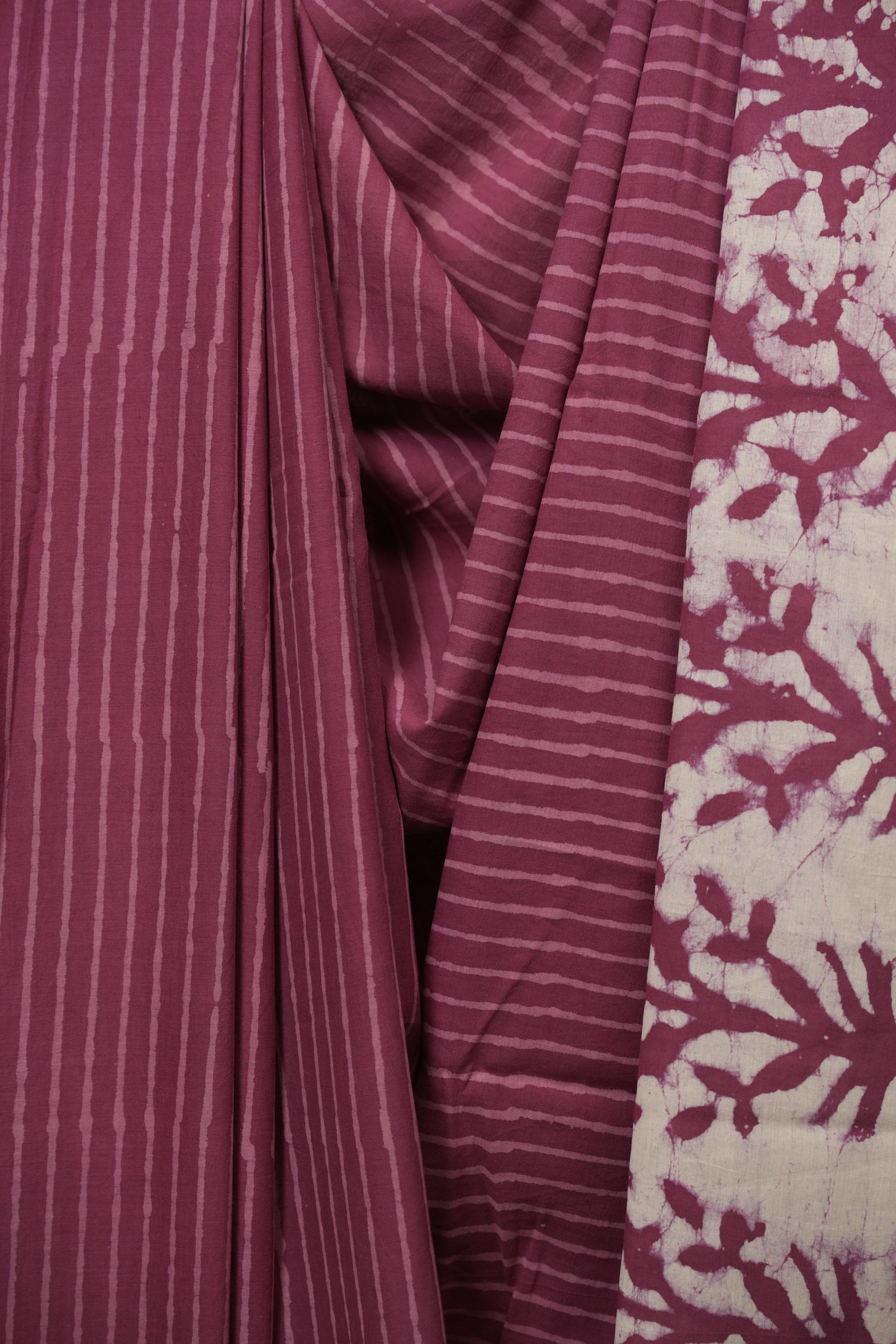Onion Pink HBP Cotton Saree - SROPCS3459