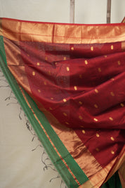 Green Maheshwari Saree - SRGMS916