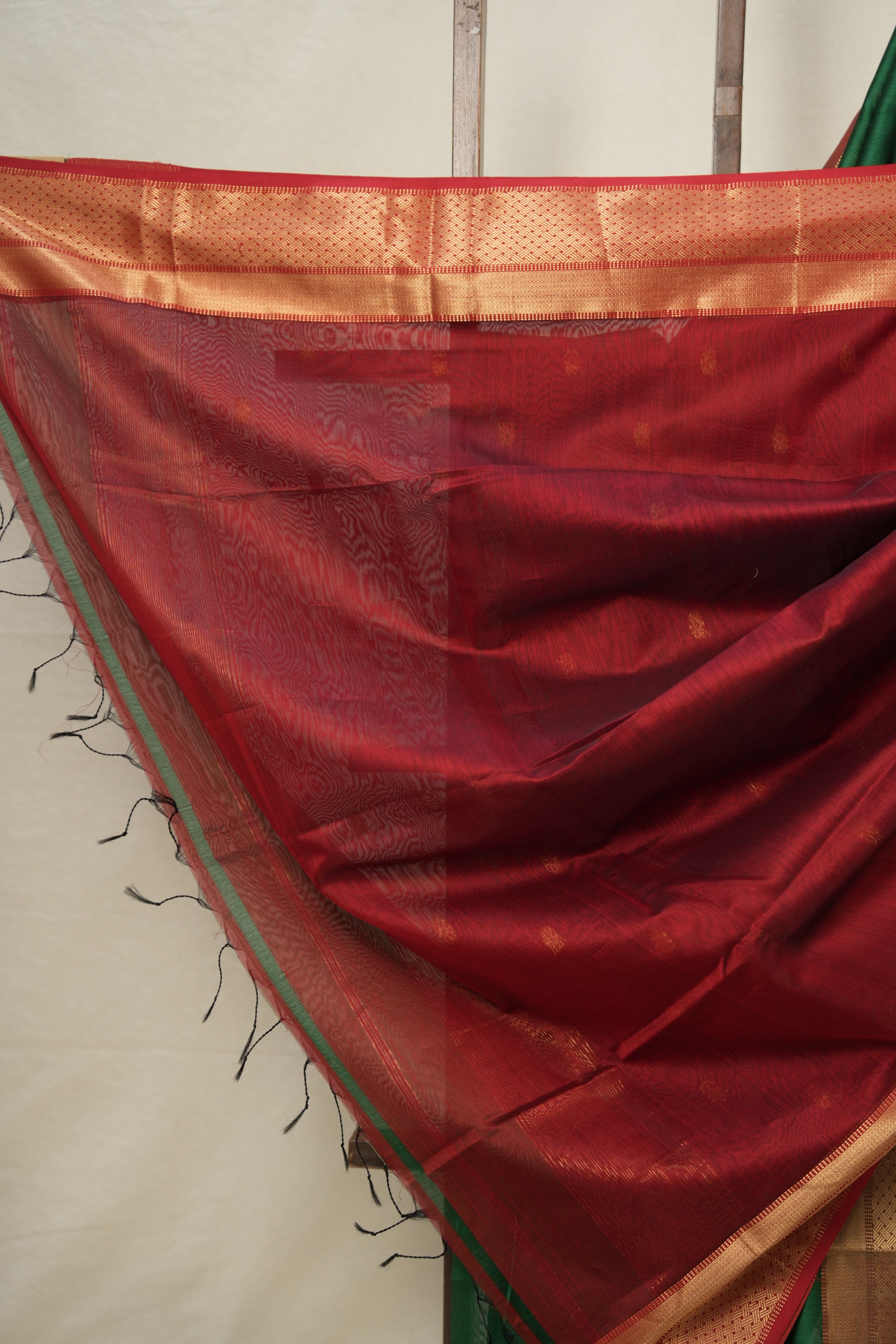 Green Maheshwari Saree - SRGMS916