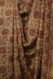 Beige HBP Cotton Silk Saree With Maheshwari Border - SRBCSS1806