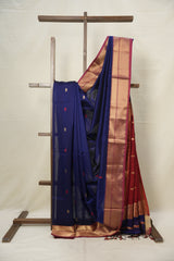 Royal Blue Maheshwari Saree - SRRBMS917