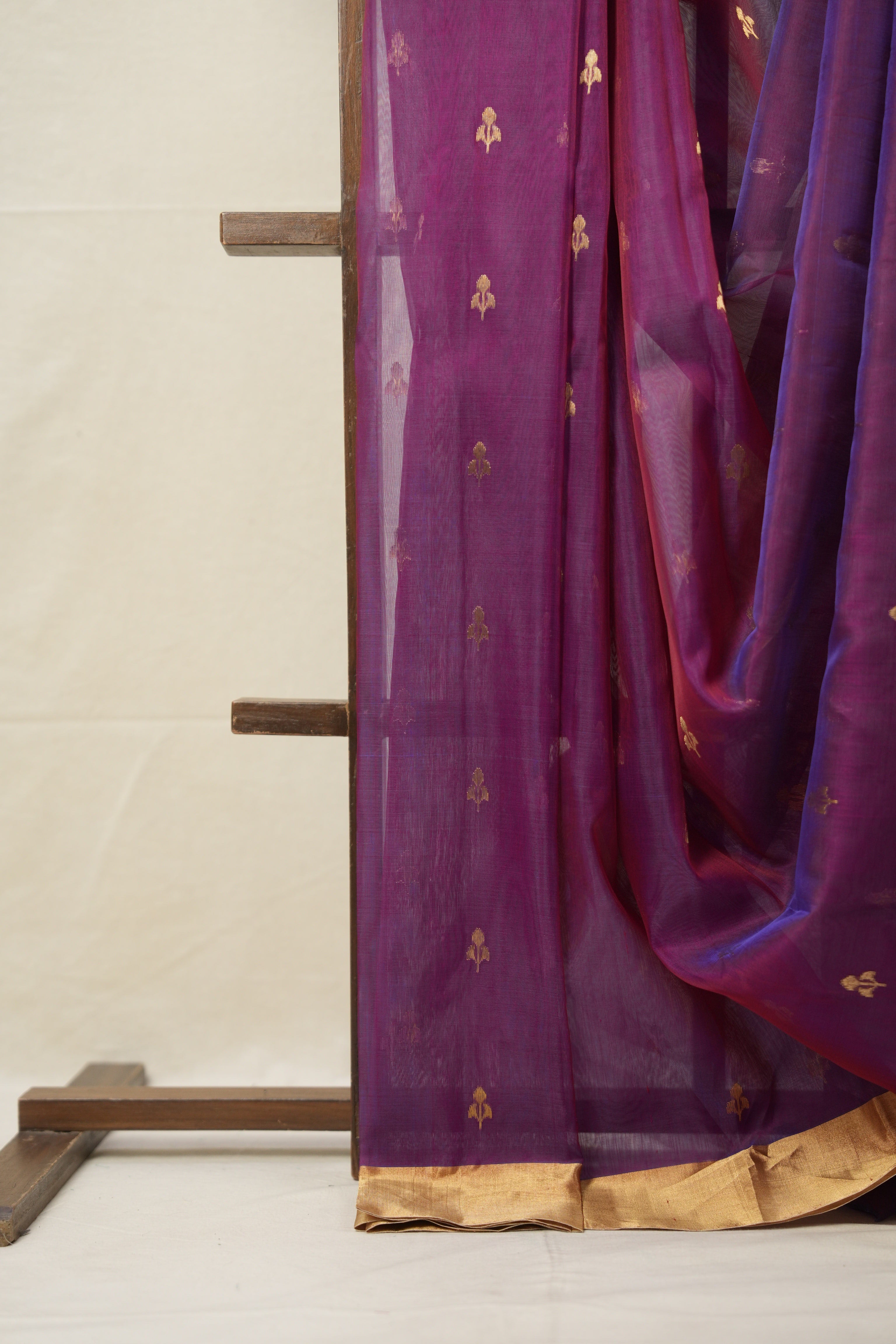 Two Tone Purple Chanderi Silk Saree - SRTTPCSS525