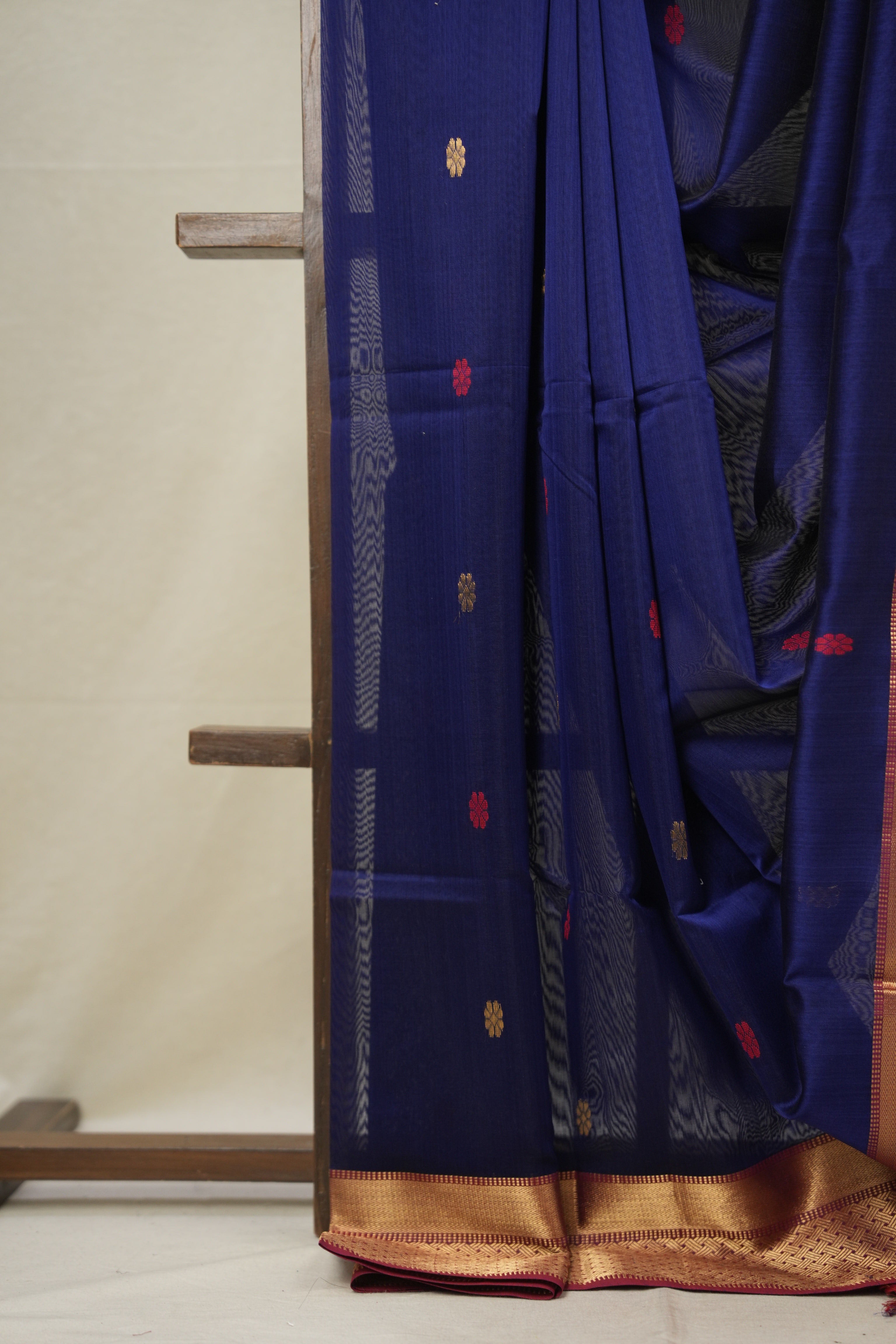 Royal Blue Maheshwari Saree - SRRBMS917