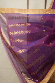 Two Tone Purple Chanderi Silk Saree - SRTTPCSS525