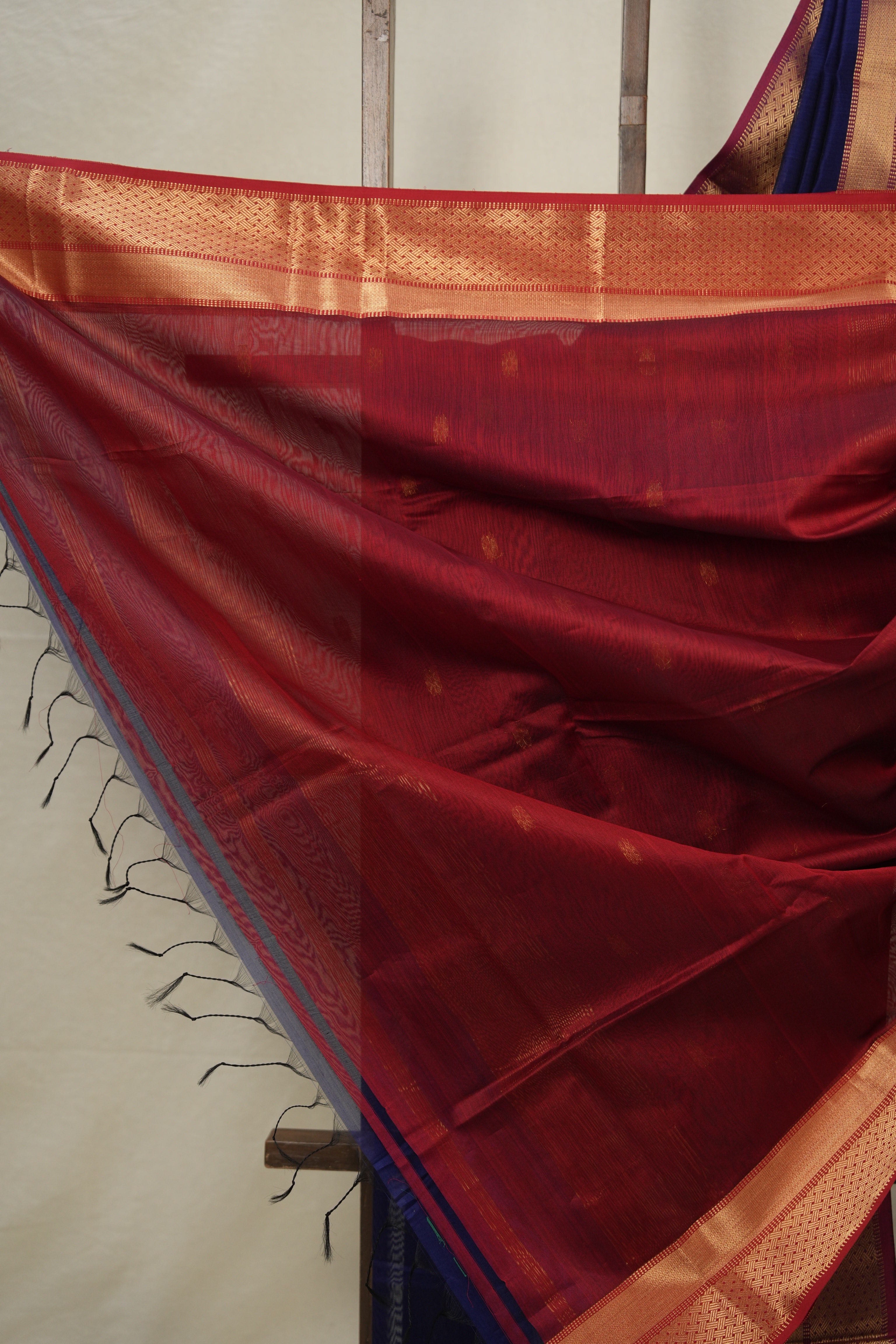 Royal Blue Maheshwari Saree - SRRBMS917