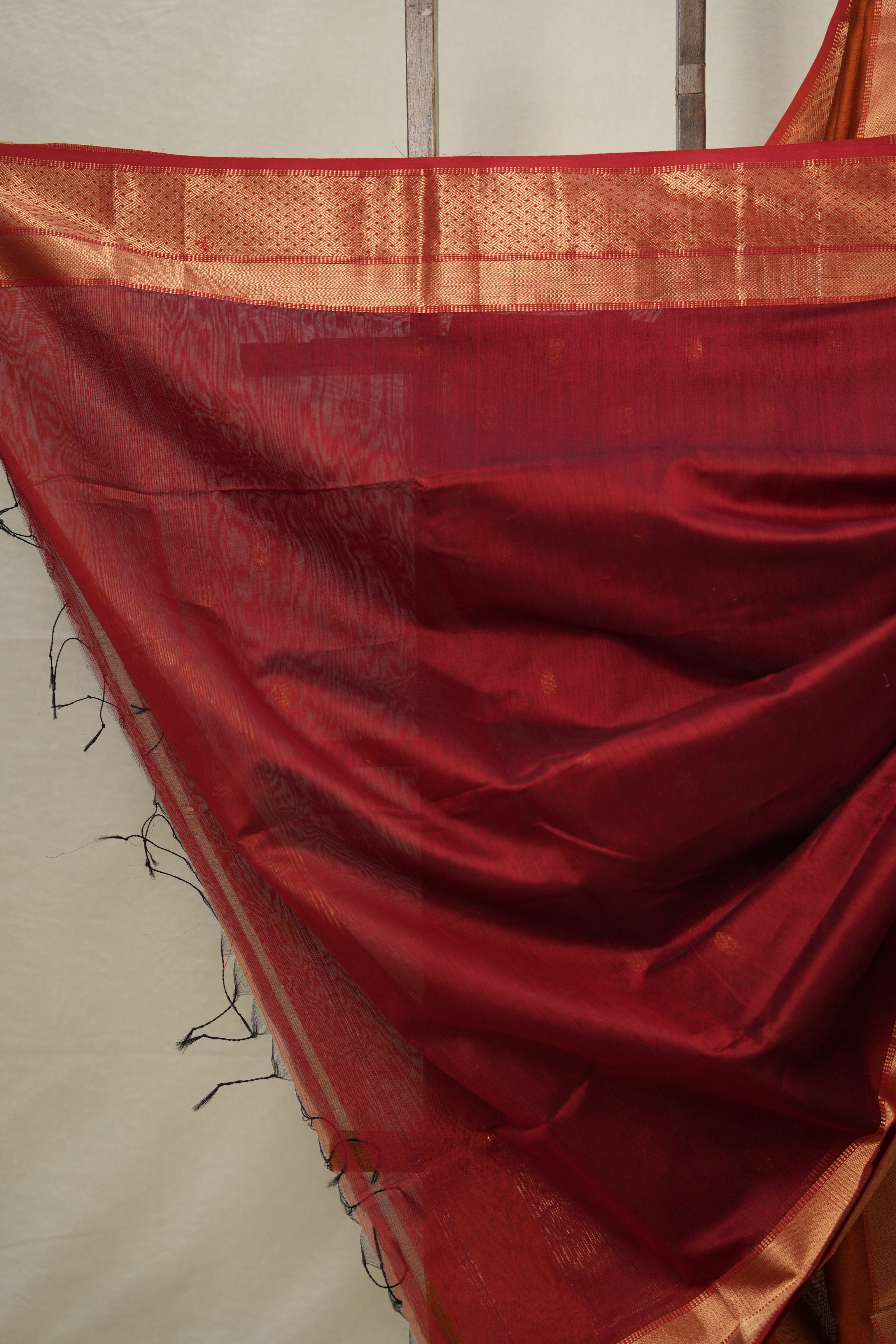 Rust Orange Maheshwari Saree - SRROMS918