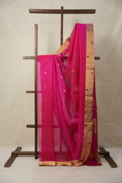 Rani Pink Chanderi Silk Saree - SRRPCSS524