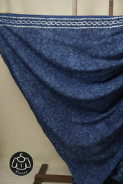 Indigo HBP Cotton Saree - SRICS3451