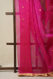 Rani Pink Chanderi Silk Saree - SRRPCSS524