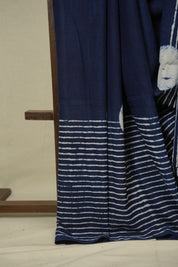 Indigo HBP Cotton Saree - SRICS3450