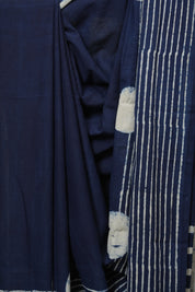 Indigo HBP Cotton Saree - SRICS3450