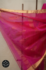 Rani Pink Chanderi Silk Saree - SRRPCSS524