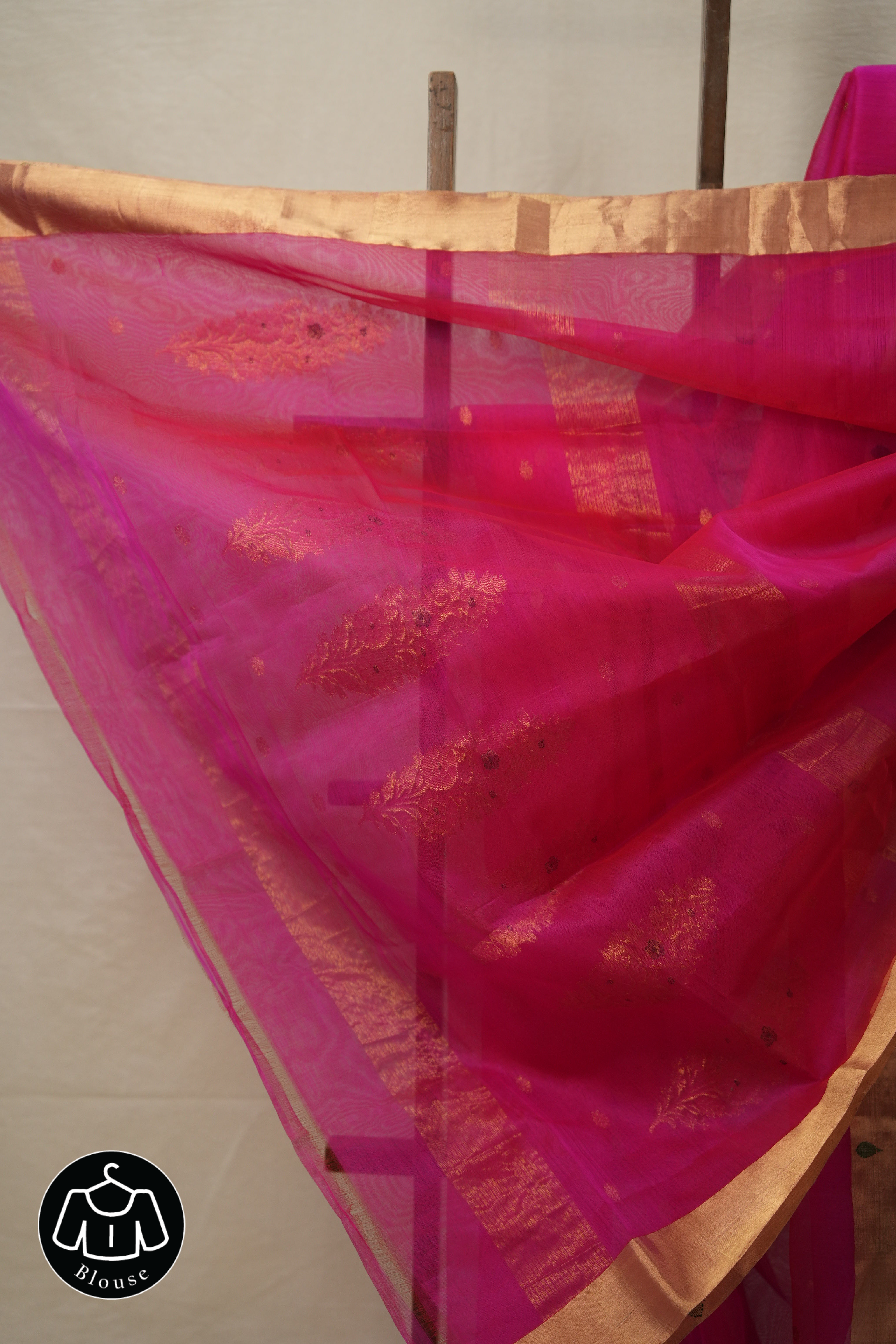 Rani Pink Chanderi Silk Saree - SRRPCSS524