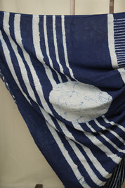 Indigo HBP Cotton Saree - SRICS3450